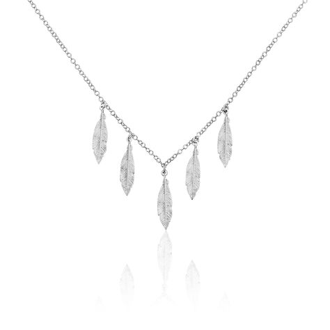 Collier Euriell Argent Blanc - Bijoux Plume Femme | Histoire d’Or
