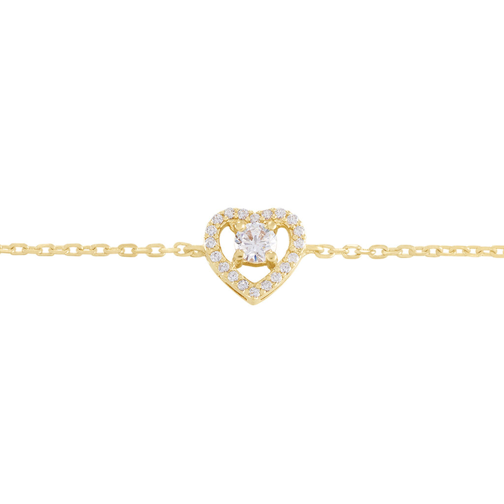 Bracelet Alais Plaqué Or Oxyde De Zirconium - Bracelets Coeur Femme | Histoire d’Or