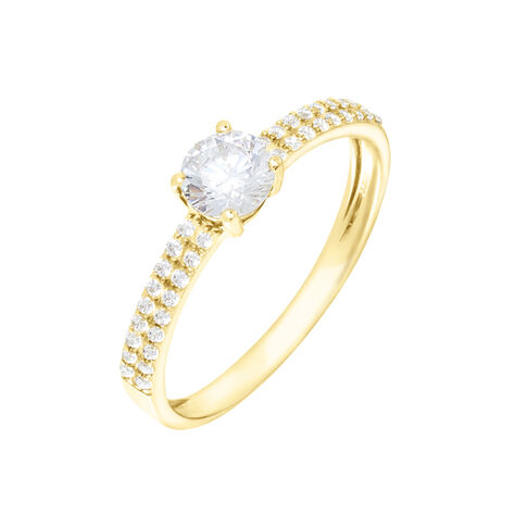 Bague Solitaire Dayna Or Jaune Oxyde De Zirconium - Bagues solitaires Femme | Histoire d’Or