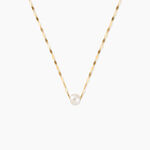 Collier Fliep Argent Dor&eacute; A L'Or 750/1000 Perle De Culture - Colliers Femme | Histoire d&rsquo;Or