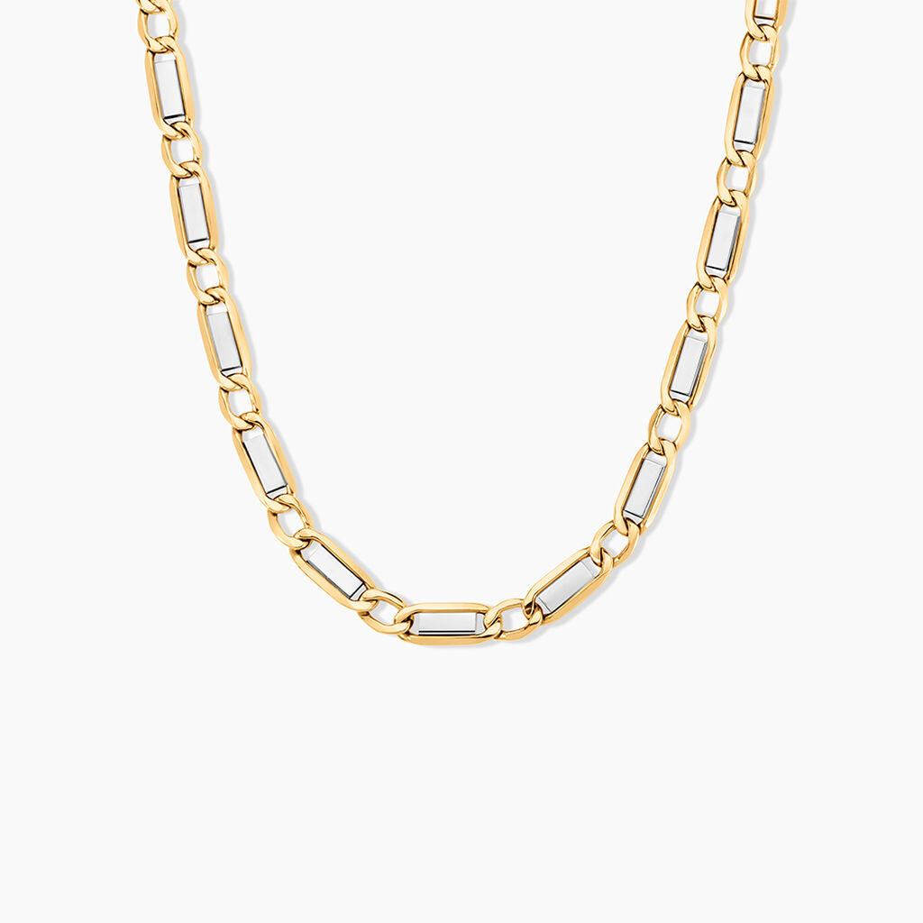 Collier Danae Plaquette Or Bicolore - Chaines Homme | Histoire d&rsquo;Or