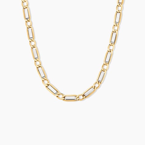 Collier Danae Plaquette Or Bicolore - Chaines Homme | Histoire d&rsquo;Or