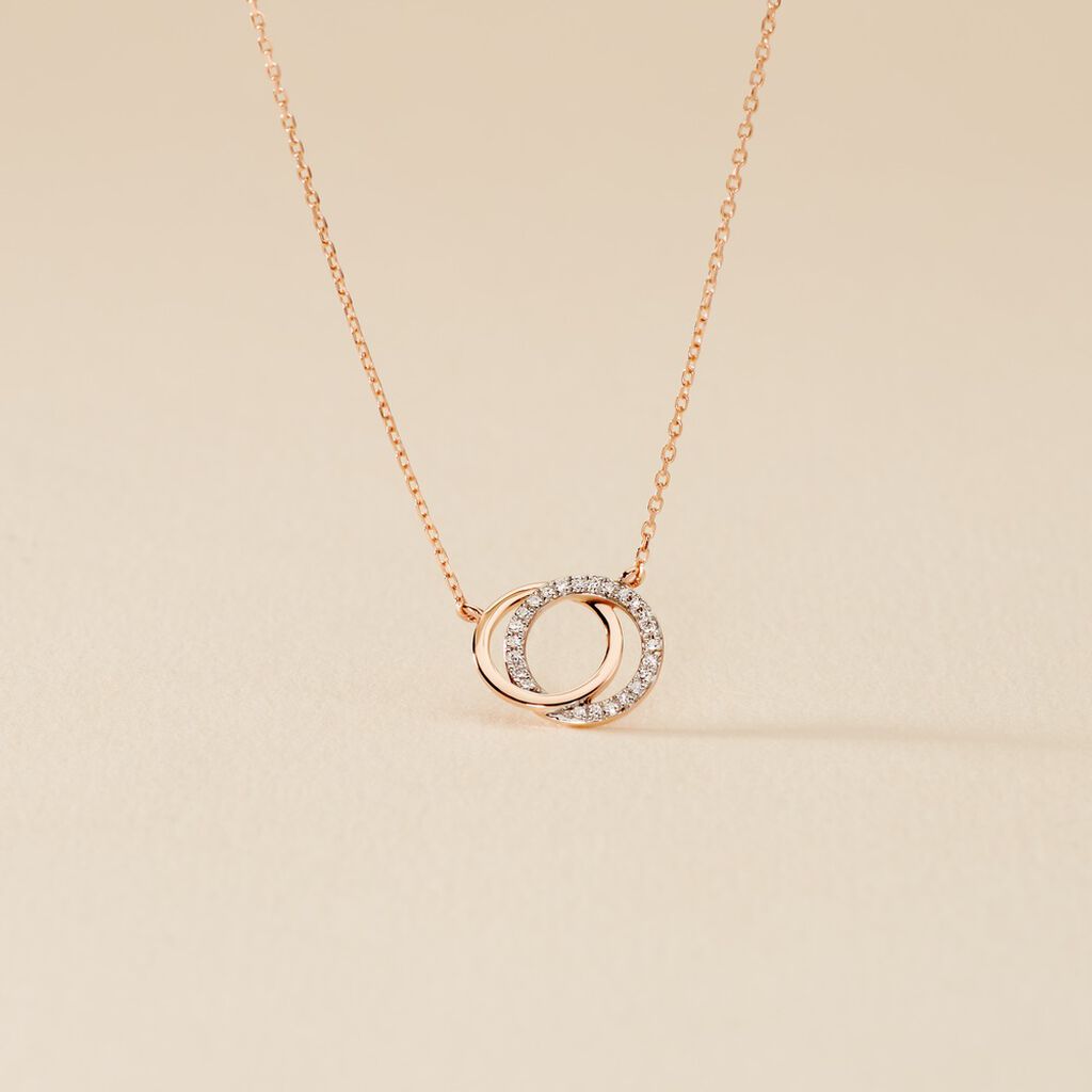 Collier Or Rose Tresha Diamants - Colliers Femme | Histoire d’Or