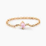 Bague Lilou Plaqu&eacute; Or Dor&eacute; Oxyde De Zirconium - Bagues solitaires Femme | Histoire d&rsquo;Or