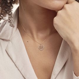 Pendentif Or Jaune Ramouna Oxyde De Zirconium - Pendentifs Coeur Femme | Histoire d’Or