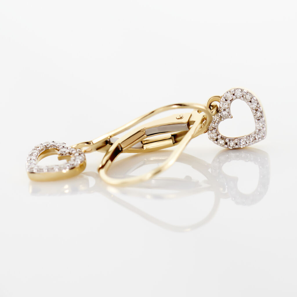Boucles D'oreilles Pendantes Ursa Or Jaune Diamant - Boucles d'oreilles pendantes Femme | Histoire d&rsquo;Or
