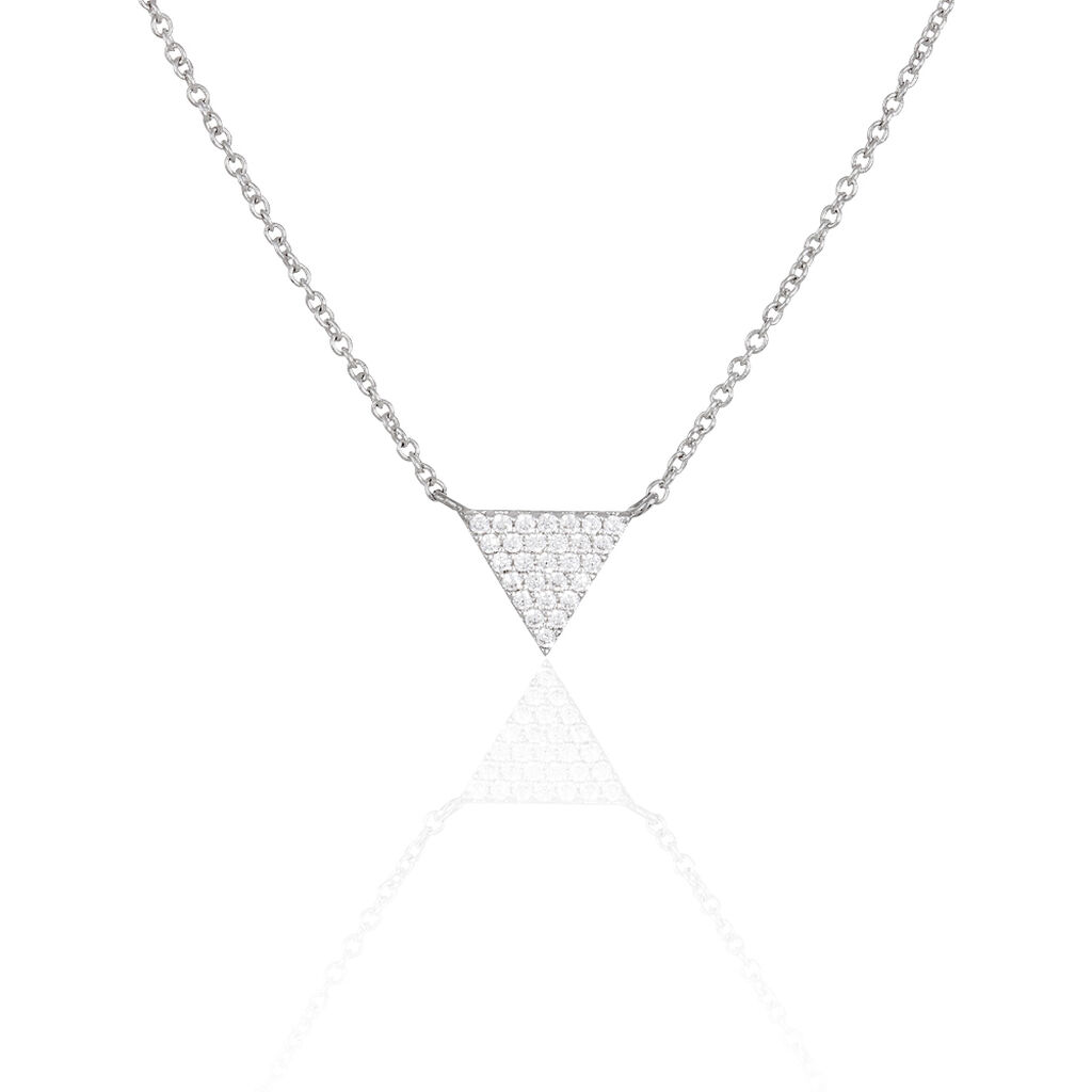 Collier Brendana Argent Blanc Oxyde De Zirconium - Colliers fantaisie Femme | Histoire d&rsquo;Or