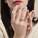 Bague Meliora Or Blanc Topaze Bleu Sky Oxyde De Zirconium - Bagues solitaires Femme | Histoire d&rsquo;Or