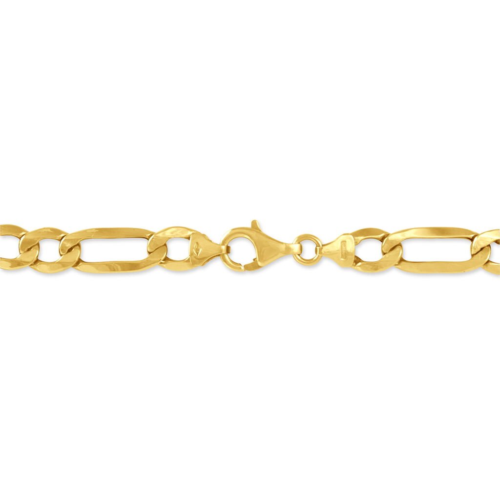 Bracelet Or Jaune Maille Altern&eacute;e - Bracelets cha&icirc;ne Homme | Histoire d&rsquo;Or
