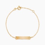 Bracelet Identit&eacute; Esta Maille For&ccedil;at Or Jaune - Bracelets Communion Enfant | Histoire d&rsquo;Or