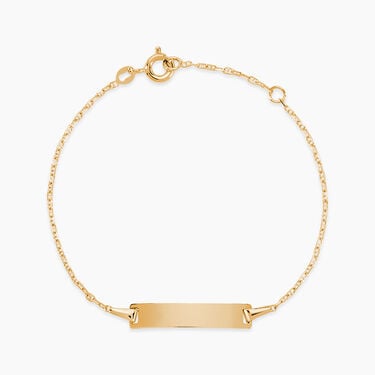 Bracelet Identit&eacute; Esta Maille For&ccedil;at Or Jaune