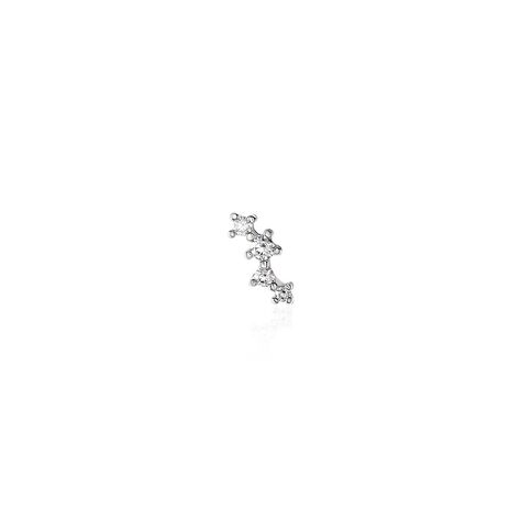 Piercing D'oreille Unitaire Roseau Argent Blanc Oxyde De Zirconium - Boucles d'oreilles fantaisie Femme | Histoire d’Or