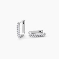 Créoles Aselya Argent Blanc Oxyde De Zirconium