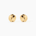 Boucles D'Oreilles Puces Bassem Argent Dor&eacute; A L'Or 750/1000 - Clous d'oreilles Femme | Histoire d&rsquo;Or