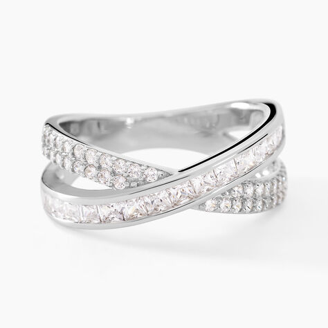 Bague Audon Argent Blanc Oxyde De Zirconium - Bagues avec pierre Femme | Histoire d&rsquo;Or