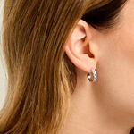 Cr&eacute;oles Fergal Argent Blanc Oxyde De Zirconium - Boucles d'oreilles cr&eacute;oles Femme | Histoire d&rsquo;Or