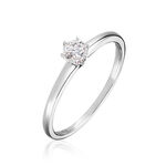 Bague Solitaire Natalia Or Blanc Diamant - Bagues solitaires Femme | Histoire d&rsquo;Or