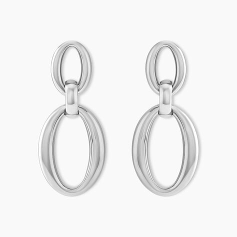 Boucles D'oreilles Pendantes Zeilah Acier Blanc - Boucles d'oreilles fantaisie Femme | Histoire d&rsquo;Or