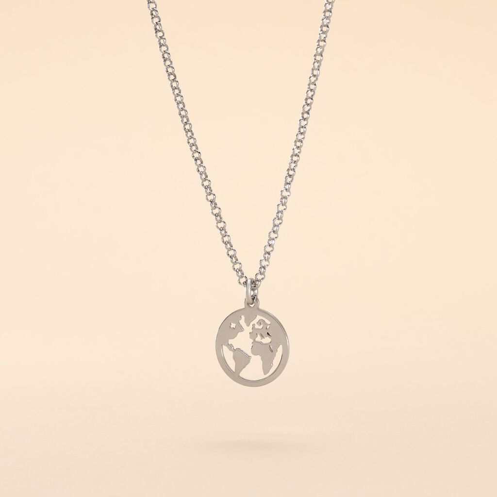 Collier Argent Blanc Colombina - Ras de cou Femme | Histoire d&rsquo;Or