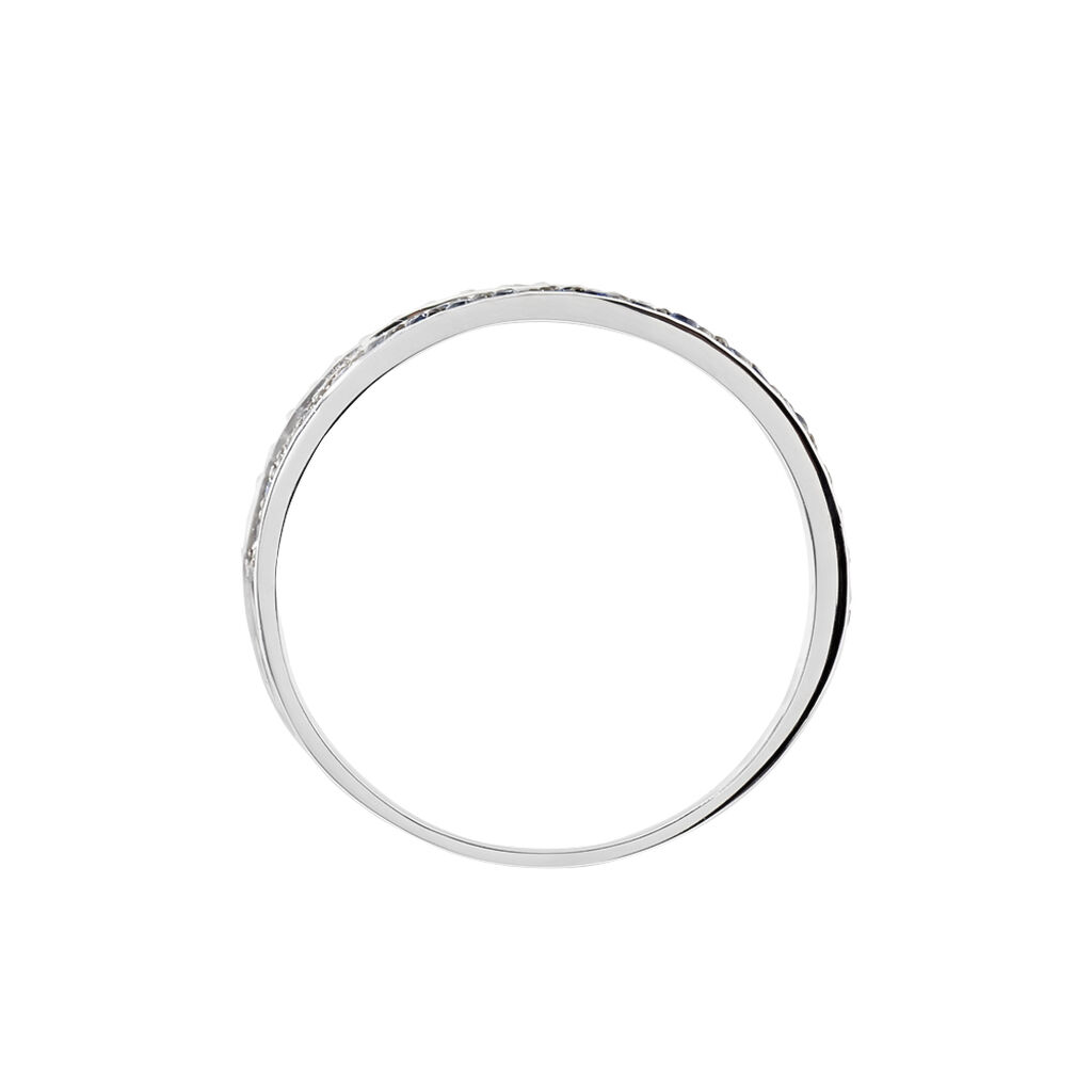 Bague Agapanthe Or Blanc Saphir Et Diamant - Bagues avec pierre Femme | Histoire d’Or