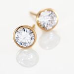 Boucles D'oreilles Puces Plaqu&eacute; Or Jaune Niclaus Oxyde - Boucles d'oreilles fantaisie Femme | Histoire d&rsquo;Or