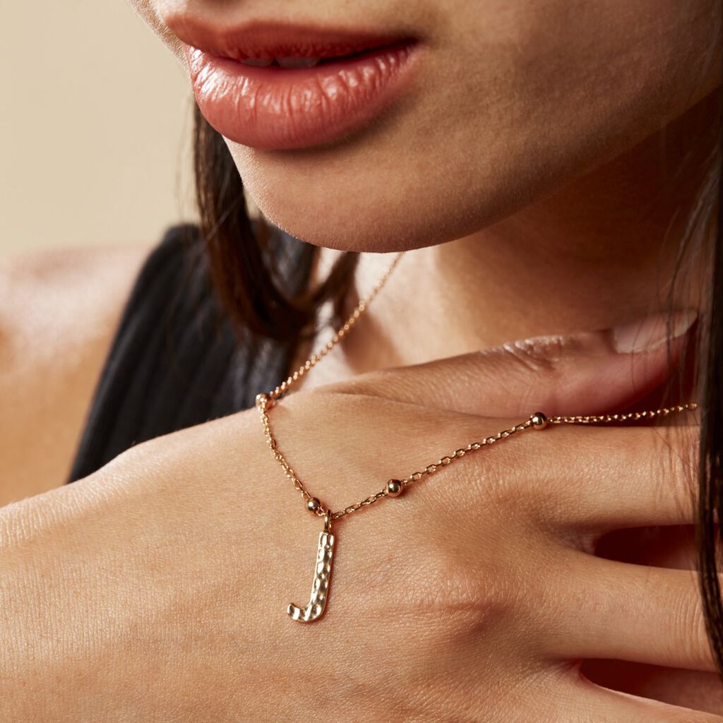 Collier Plaqué Or Jaune Lettra - Colliers fantaisie Femme | Histoire d’Or