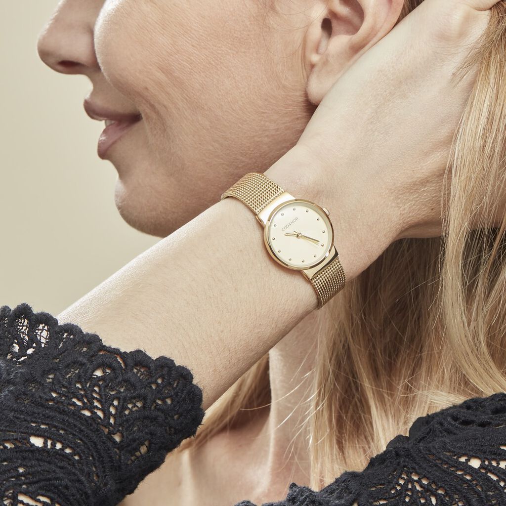 Montre Codhor Fleur Dor&eacute; - Montres Femme | Histoire d&rsquo;Or