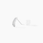 Cr&eacute;oles The Crown Or Blanc Oxyde De Zirconium - Boucles d'oreilles cr&eacute;oles Femme | Histoire d&rsquo;Or