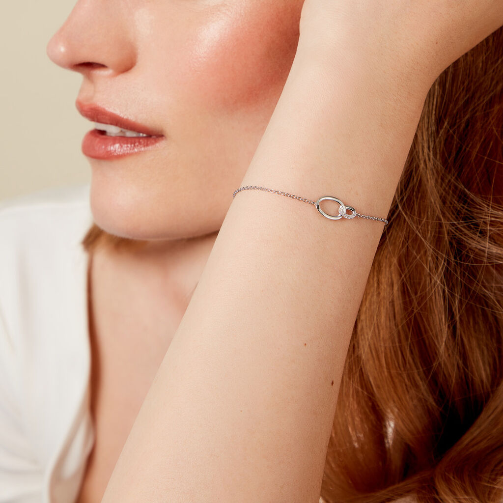 Bracelet Loline Argent Blanc Oxyde De Zirconium - Nouveautés Femme | Histoire d’Or