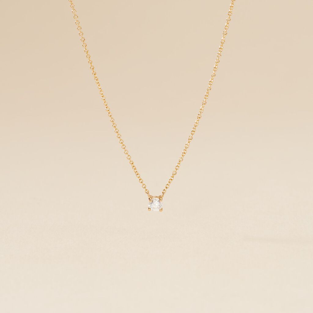 Collier Or Jaune Aphrodite Et Diamant - Colliers Femme | Histoire d’Or
