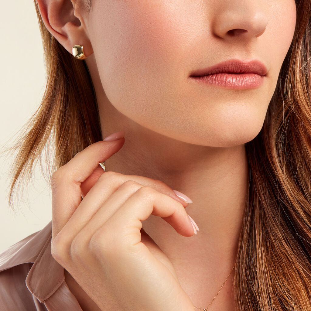 Boucles D'oreilles Puces Linddya Or Jaune - Clous d'oreilles Femme | Histoire d’Or