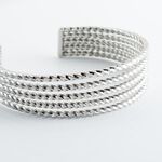 Bracelet Jonc Acier Blanc Anthonyn - Bracelets joncs Femme | Histoire d&rsquo;Or