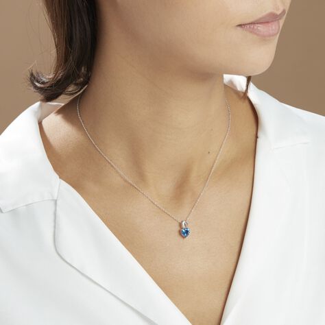 Collier Argent Blanc Atieno Oxyde De Zirconium - Colliers Coeur Femme | Histoire d’Or