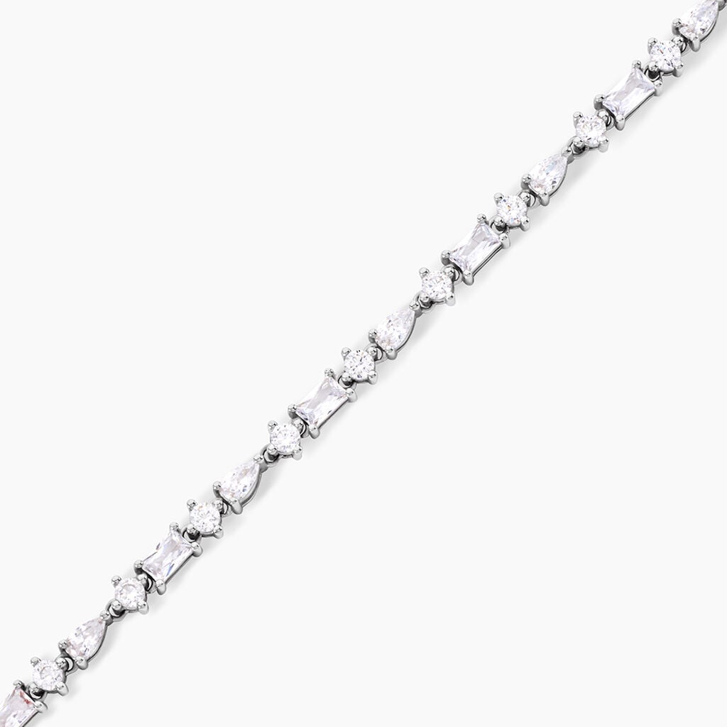 Bracelet Tapis Rouge Argent Blanc Oxyde De Zirconium - Bracelets Femme | Histoire d&rsquo;Or