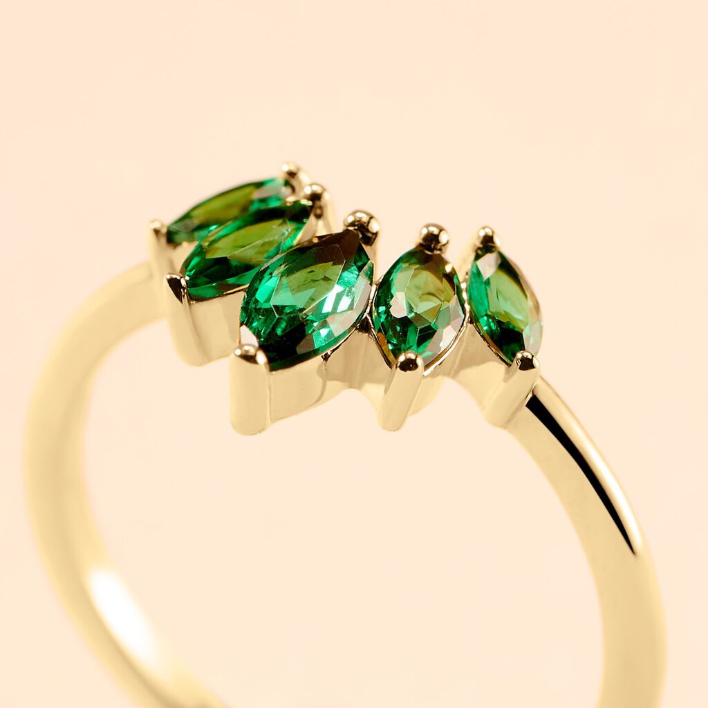 Bague Amazonia Plaqué Or Jaune Oxyde De Zirconium - Bagues avec pierre Femme | Histoire d’Or