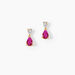 Boucles D'Oreilles Puces Porfirio Or Jaune Rubis Diamant - Clous d'oreilles Femme | Histoire d’Or