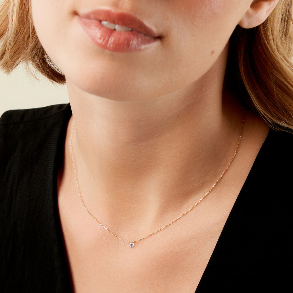 Collier Mable Or Jaune Diamant Synthétique - Colliers Femme | Histoire d’Or