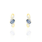 Boucles D'malia Oreilles Puces Malia Or Jaune Saphir Et Diamant - Boucles d'oreilles pendantes Femme | Histoire d&rsquo;Or