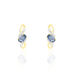 Boucles D'malia Oreilles Puces Malia Or Jaune Saphir Et Diamant - Boucles d'oreilles pendantes Femme | Histoire d’Or