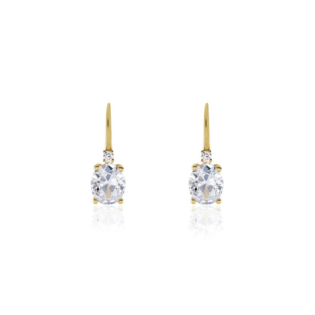 Boucles D'oreilles Plaqué Or Mirzel Oxydes De Zirconium - Boucles d'oreilles fantaisie Femme | Histoire d’Or