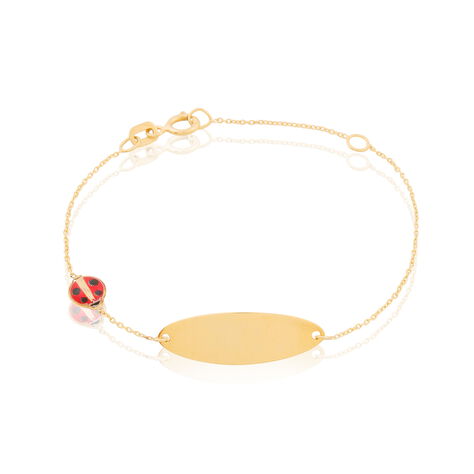 Bracelet Identité Helee Coccinelle Or Jaune - Bracelets Communion Enfant | Histoire d’Or