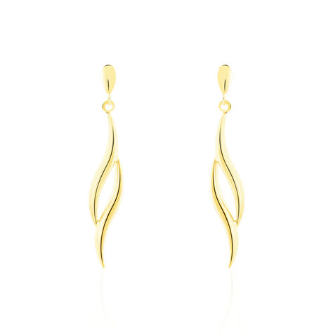 Boucles d'oreilles pendantes en or jaune : Longueur - Taille Unique - Le  Manège à Bijoux®