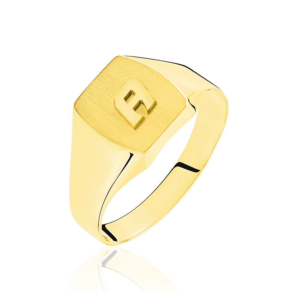 Chevalière Garrick Tonneau 1 Initiale Or Jaune - Chevalières Femme | Histoire d’Or