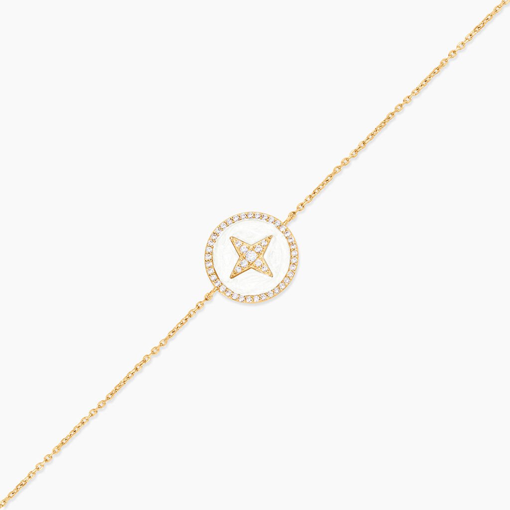 Bracelet Sweet Rosace Or Jaune Oxyde De Zirconium - Bracelets Femme | Histoire d&rsquo;Or