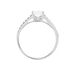 Bague Solitaire Oval Or Blanc Oxyde De Zirconium - Bagues solitaires Femme | Histoire d’Or