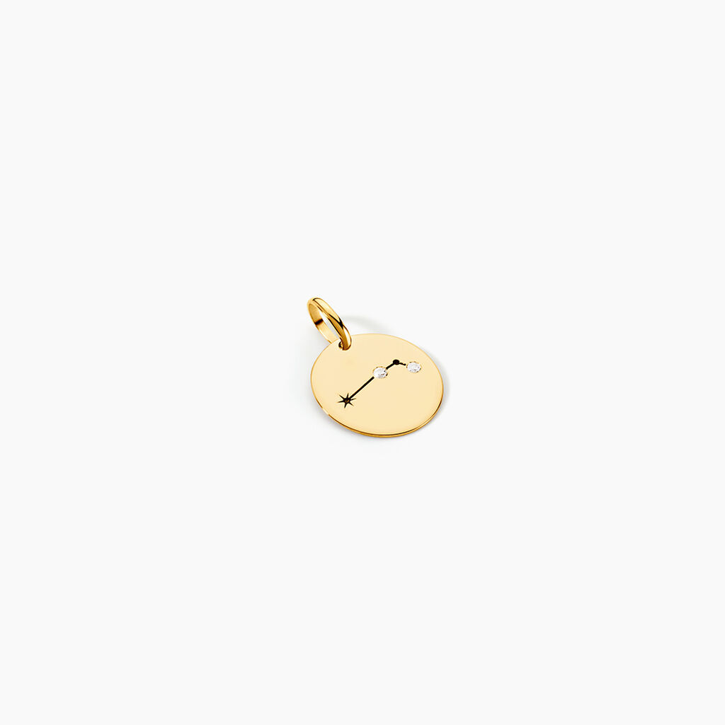 Pendentif Or Jaune Astraea Oxyde De Zirconium - Pendentifs Zodiaque Femme | Histoire d&rsquo;Or