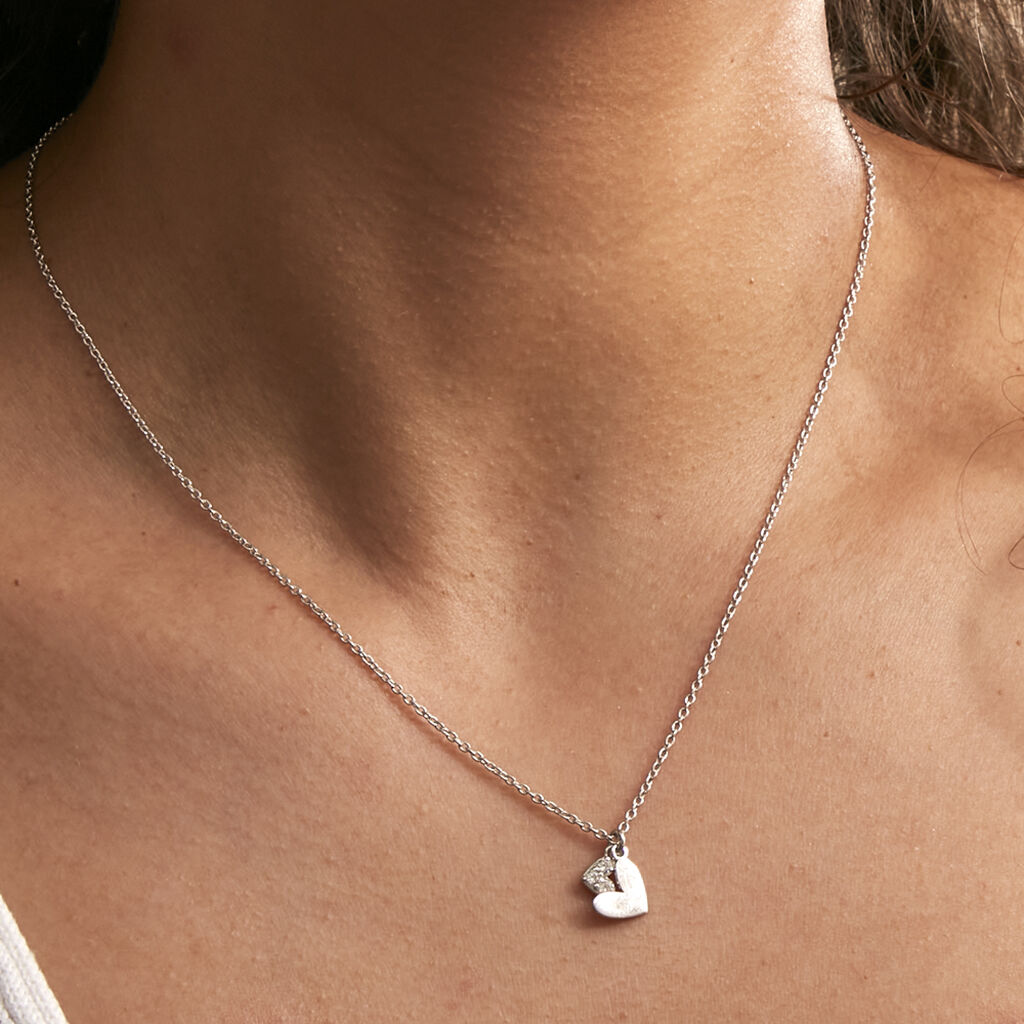 Collier Salli Argent Blanc Oxyde De Zirconium - Colliers fantaisie Femme | Histoire d’Or