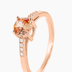 Bague Rio Argent Rose Oxyde De Zirconium - Bagues solitaires Femme | Histoire d&rsquo;Or