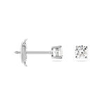 Boucles D'oreilles Puces Victoria Platine Blanc Diamant - Clous d'oreilles Famille | Histoire d&rsquo;Or