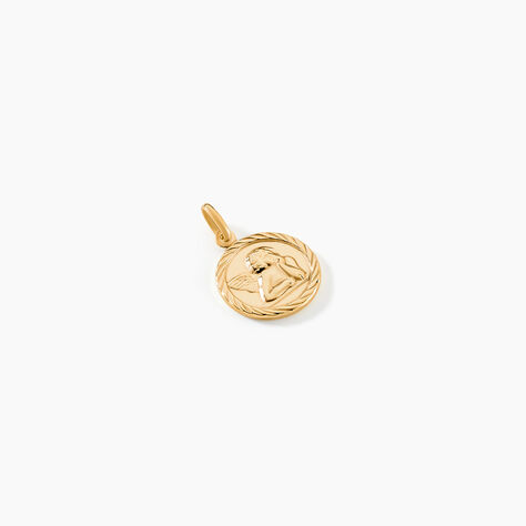 Pendentif Ange Rond Sable Or Jaune - Pendentifs Baptême Famille | Histoire d’Or
